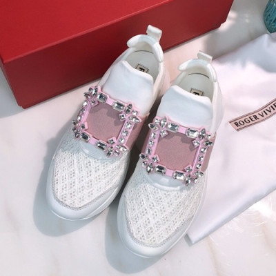 Roger Vivier 2019 Ladies Running Shoes - 로저비비에 2019 여성용 런닝 슈즈, RVS0006.Size(225 - 245).화이트+핑크