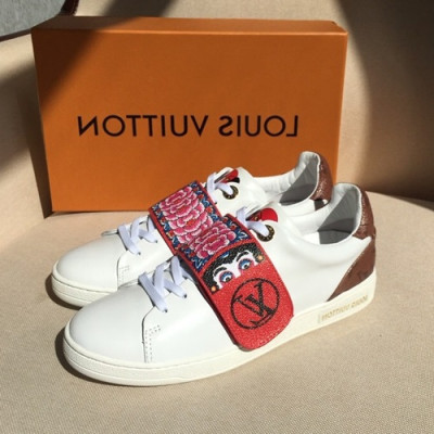 Louis Vuitton 2019 Ladies Leather Sneakers - 루이비통 2019 여성용 레더 스니커즈 LOUS0013.Size(225 - 250),화이트