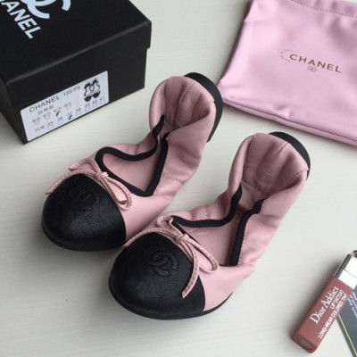 Chanel 2019 Ladies Ballet Flat Shoes - 샤넬 2019 여성용 발렛 플랫 슈즈 CHAS0078,Size(225 - 255).핑크