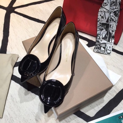 Gianvito Rossi 2019 Ladies Pumps Heel - 지안비토 로시 2019 여성용 레더 펌프스 힐 GRS0003.Size(225 - 245).블랙