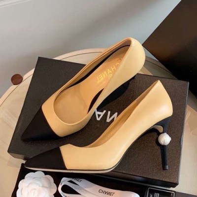 Chanel 2019 Ladies Pumps High Heel - 샤넬 2019 여성용 펌프스 하이힐,CHAS0114.Size(225 - 245).베이지