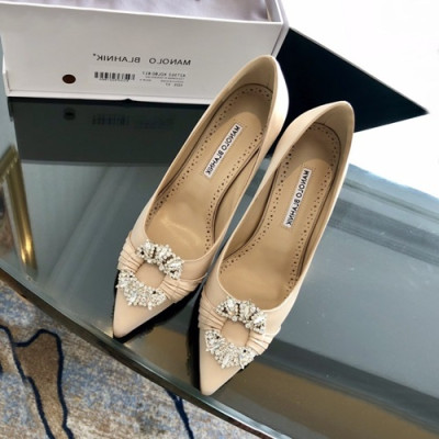 Monolo Blahnik 2019 Ladies Pumps High Heel - 마놀로 블라닉 2019 여성용 실크 펌프스 하이힐,MONS0008.Size(225 - 245).베이지