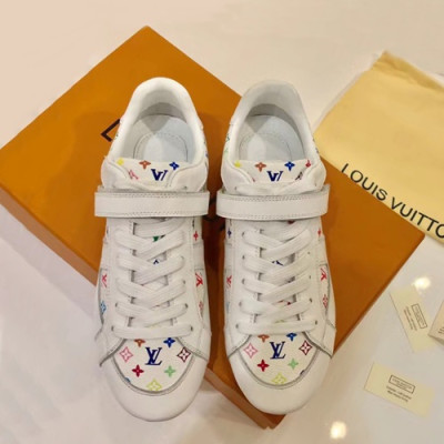 Louis Vuitton 2019 Ladies Leather Sneakers - 루이비통 2019 여성용 레더 스니커즈 LOUS0032.Size(225 - 250),화이트