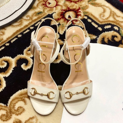 Gucci 2019 Ladies Leather High Heel Sandal - 구찌 2019 여성용 레더 하이힐 샌들, GUCS0087.Size(225 -  245).화이트