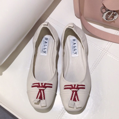 Bally 2019 Ladies Leather Ballet Flat Shoes - 발리 2019 여성용 레더 발렛 플랫 슈즈, BALS0022.Size(225 - 245),화이트