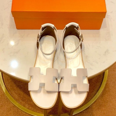 Hermes 2019 Ladies Leather Sandal  - 에르메스 2019 여성용 레더 샌들,HERS0052,Size(225 - 250).화이트