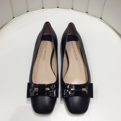 Stuart Weitzman 2019 Ladies Leather Flat Shoes - 슈트어트 와이츠먼 2019 여성용 레더 플랫슈즈 STUS0007.Size(225 - 245).블랙