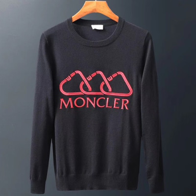 Moncler 2019 Mens Embroidery Logo Wool Turtle-neck Sweater - 몽클레어 남성 자수 로고 울 터틀넥 스웨터 MONST0152.Size(m - 3xl).컬러(블랙)