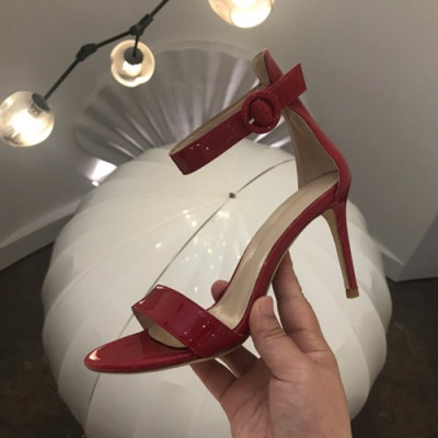 Gianvito Rossi 2019 Ladies Leather High Heel Sandal - 지안비토 로시 2019 여성용 레더 하이힐 샌들 GRS0024.Size(225 - 245).레드