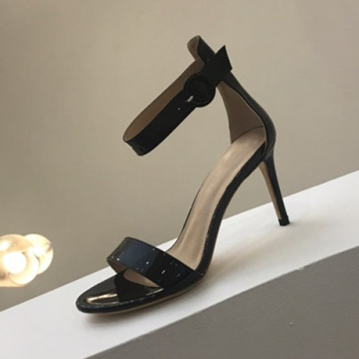 Gianvito Rossi 2019 Ladies Leather High Heel Sandal - 지안비토 로시 2019 여성용 레더 하이힐 샌들 GRS0025.Size(225 - 245).블랙