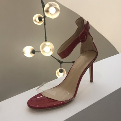 Gianvito Rossi 2019 Ladies Leather High Heel Sandal - 지안비토 로시 2019 여성용 레더 하이힐 샌들 GRS0028.Size(225 - 245).레드