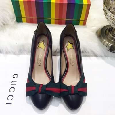 Gucci 2019 Ladies Leather Pumps High Heel - 구찌 2019 여성용 레더 펌프스 하이힐 GUCS0121.Size(225 -  250).블랙