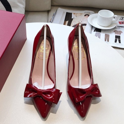 Roger Vivier 2019 Ladies Leather Middle Heel Pumps - 로저비비에 2019 여성용 미들힐 펌프스 RVS0054.Size(220 - 245).레드