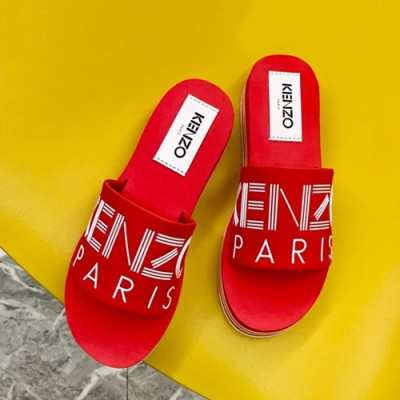 Kenzo 2019 Ladies Leather Slipper - 겐조 2019 여성용 레더 슬리퍼,KENS0002,Size(225-250),레드