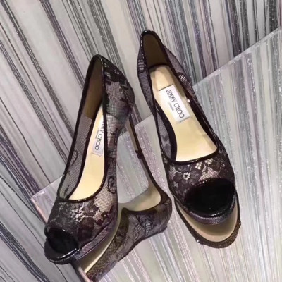 Jimmy Choo 2019 Ladies Lace High Heel - 지미츄 2019 여성용 레이스 하이힐 ,JIMS0045.Size(220 - 245).블랙