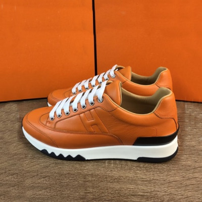 [매장판]Hermes 2019 Mens Leather Sneakers - 에르메스 2019 남성용 레더 스니커즈 HERS0110.Size(240 - 270).오렌지