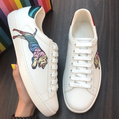 Gucci 2019 Mm/Wm Leather Sneakers - 구찌 2019 남여공용 레더 스니커즈 GUCS0139,Size(225 - 270).화이트