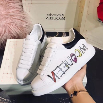 Alexander McQueen 2019 Mm/Wm Oversol Sneakers - 알렉산더맥퀸 2019 남여공용 오버솔 스니커즈 AMQS0009.Size(225 - 270).화이트+블랙