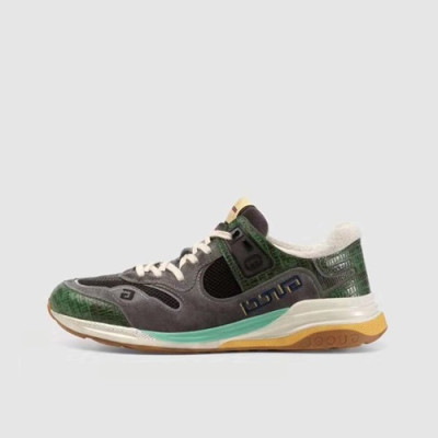 Gucci 2019 Mm/Wm Leather Running Shoes - 구찌 2019 남여공용 레더 런닝슈즈 GUCS0167,Size(225 - 280).그린+다크그레이