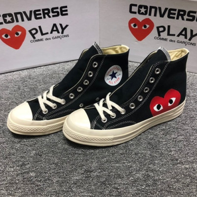 Cdgplay 2019 Mm / Wm Converse Sneakers - 꼼데가르송 2019 남여공용 컨버스 스니커즈 CDGS0002, Size (225 - 270),블랙