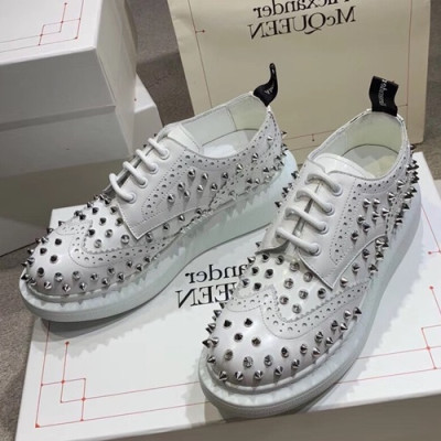 Alexander McQueen 2019 Ladies Leather Sneakers - 알렉산더맥퀸 2019 여성용 레더 스니커즈 AMQS0033.Size(225 - 250).화이트