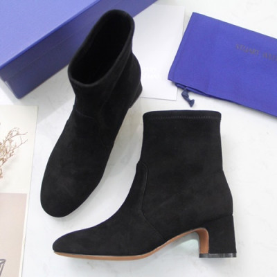 Stuart Weitzman 2019 Ladies Leather Middle Heel Boots - 슈트어트 와이츠먼 2019 여성용 레더 미들힐 부츠 STUS0024,Size(225-245),블랙