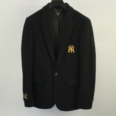 Gucci 2019 Mens Yankees Logo Cotton Suit Jacket - 구찌 2019 남성 양키스 로고 코튼 슈트자켓 Guc01238x.Size(m - 3xl).블랙