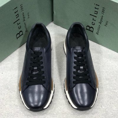 Berluti 2019 Mens Leather Sneakers -  벨루티 2019 남성용 레더 스니커즈 BERTS0011.Size(245 - 265).네이비