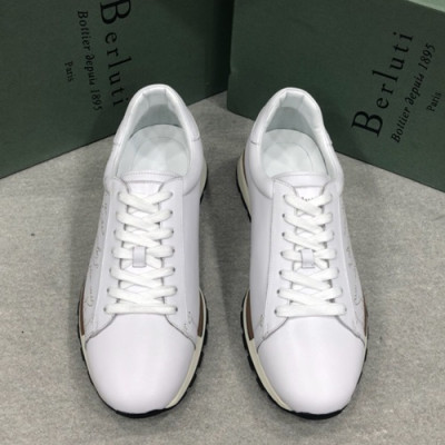 Berluti 2019 Mens Leather Sneakers -  벨루티 2019 남성용 레더 스니커즈 BERTS0012.Size(245 - 265).화이트