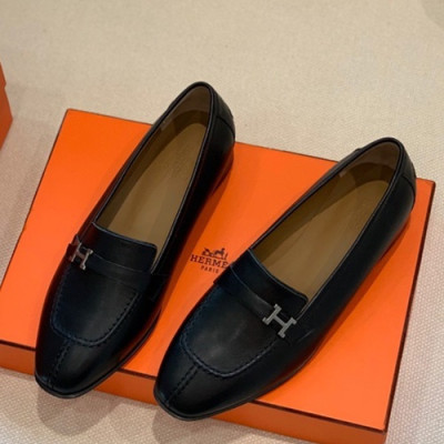 Hermes 2019 Ladies Leather Loafer- 에르메스 2019 여성용 레더 로퍼 HERS0161,Size(225 - 250).블랙