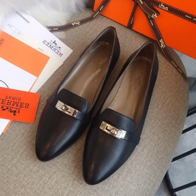 Hermes 2019 Ladies Leather Loafer- 에르메스 2019 여성용 레더 로퍼 HERS0166,Size(225 - 250).블랙