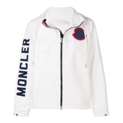 Moncler 2019 Mens Logo Casual Windproof Hood Jacket - 몽클레어 2019 남성 로고 캐쥬얼 방풍 후드자켓 Moc02x,Size(m - 2xl).화이트