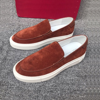 Ferragamo 2019 Mens Suede Slip On - 페라가모 2019 남성용 스웨이드 슬립온, FGMS0056,Size(245 - 265).레드브라운