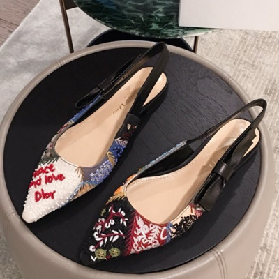 Dior 2019 Ladies Slingback - 디올 2019 여성용 슬링백 DIOS0072,Size(225-250),블랙