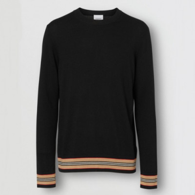 Burberry 2019 Mens Retro Logo Wool Sweater - 버버리 2019 남성 레트로 로고 울 스웨터  Bur0872x.Size(s - 2xl).블랙