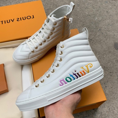 Louis vuitton 2019 Ladies Leather Sneakers  - 루이비통 2019 여성용 레더 스니커즈 LOUS0196,Size(225 - 245).화이트