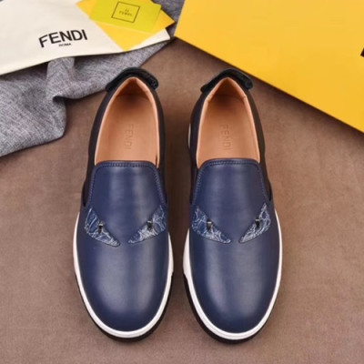 Fendi 2019 Mens Leather Slip-on - 펜디 2019 남성용 레더 슬립온 FENS0071.Size,(245 - 275),블루