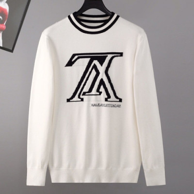 Louis vuitton 2019 monogram Crew neck Sweater - 루이비통 2019 남성 모노그램 크루넥 스웨터 Lou01219x.Size (m - 2xl).2컬러(블랙/화이트)