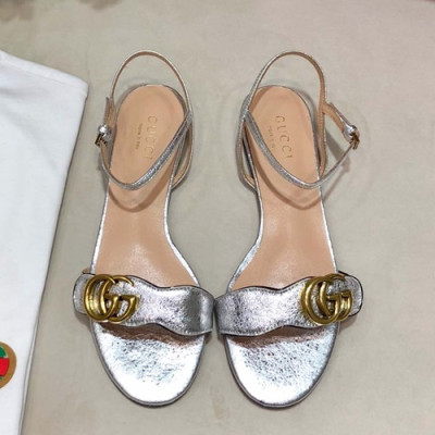 Gucci 2019 Ladies Leather Sandal - 구찌 2019 여성용 레더 샌들, GUCS0242.Size(225 -  250).실버