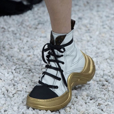 Louis vuitton 2019 Ladies Leather Sneakers  - 루이비통 2019 여성용 레더 스니커즈 LOUS0215,Size(225 - 245).화이트