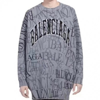 Balenciaga 2019 Mm/Wm Crew - neck Wool Sweater - 발렌시아가 2019 남자 크루넥 울 스웨터 Bal0278x.Size(xs - m).그레이