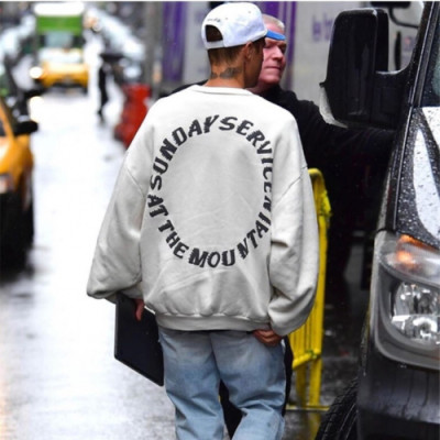 Kanye west 2019 Mm/Wm Logo Oversize Cotton Man-to-man - 카니예 웨스트 2019 남자 로고 오버사이즈 코튼 맨투맨 Kany03x.Size(xs - l).크림