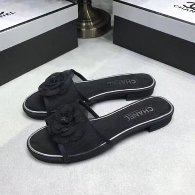 Chanel 2019 Ladies Slipper - 샤넬 2019 여성용 슬리퍼 CHAS0339.Size(225 - 245).블랙