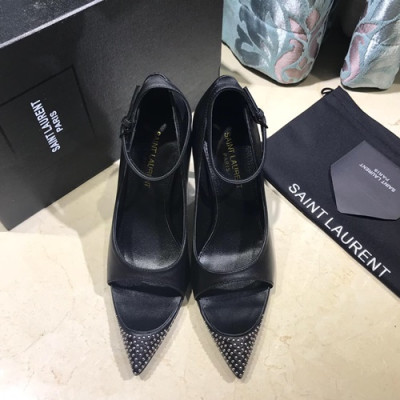 Saint Laurent 2019 Ladies High Heel Sandal Slingback - 입생로랑 2019 여성용 하이힐 샌들 슬링백,SLS0046.Size(225 - 245).블랙