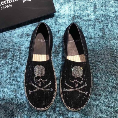 Master Mind Japan 2019 Mens Leather Slip On - 마스터마인드 재팬 2019 남성용 레더 슬립온 MMJS0001.Size(240 - 270).블랙