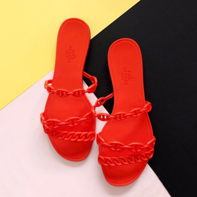 Hermes 2019 Ladies PVC Slipper - 에르메스 2019 여성용 PVC 슬리퍼 HERS0211,Size(225 - 250).오렌지레드