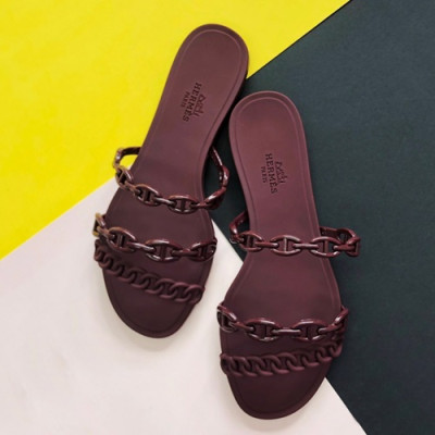 Hermes 2019 Ladies PVC Slipper - 에르메스 2019 여성용 PVC 슬리퍼 HERS0213,Size(225 - 250).퍼플와인