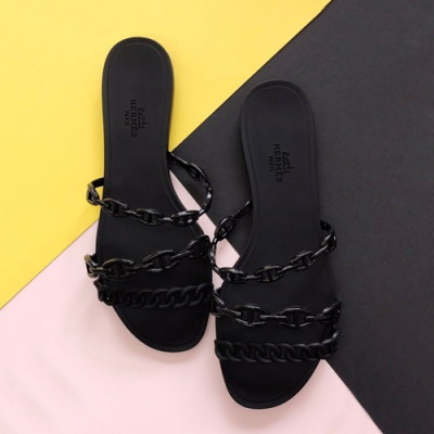 Hermes 2019 Ladies PVC Slipper - 에르메스 2019 여성용 PVC 슬리퍼 HERS0214,Size(225 - 250).블랙