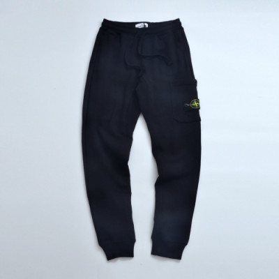 Stone Island 2019 Mens  Logo Training Pants - 스톤아일랜드 2019 남성 로고 트레이닝 팬츠 Sto0021x.Size(s - xl).블랙