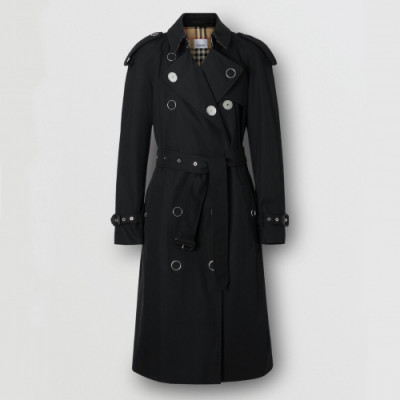 Burberry 2019 Womens Vintage Cotton Trench Coat - 버버리 2019 여성 빈티지 코튼 트렌치 코트 Bur0968x.Size(s - 2xl).블랙